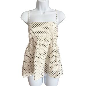NWT Kate Spade for Target Cream and Black Polka Dot Camisole Womens L